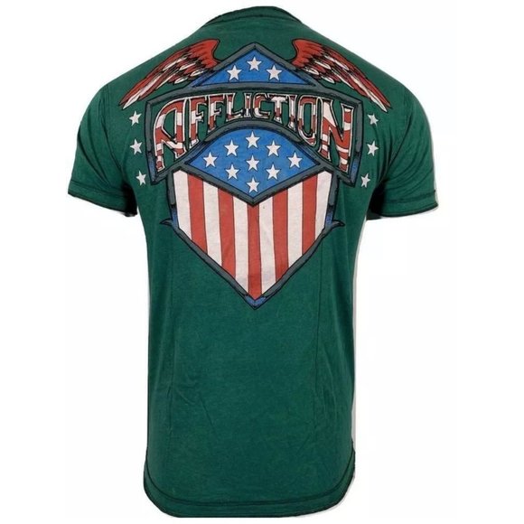 AFFLICTION Men's T-Shirt S/S INTERSTATE Tee Black - Picture 3 of 12
